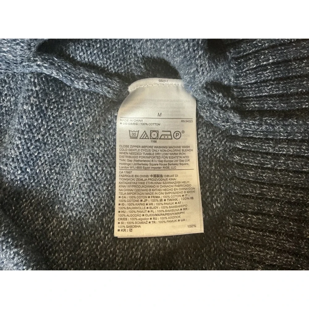 Banana Republic Mens Gray Knit Hoodie Pullover 1/4 Zip‎ Sweater Medium - Picture 4 of 4